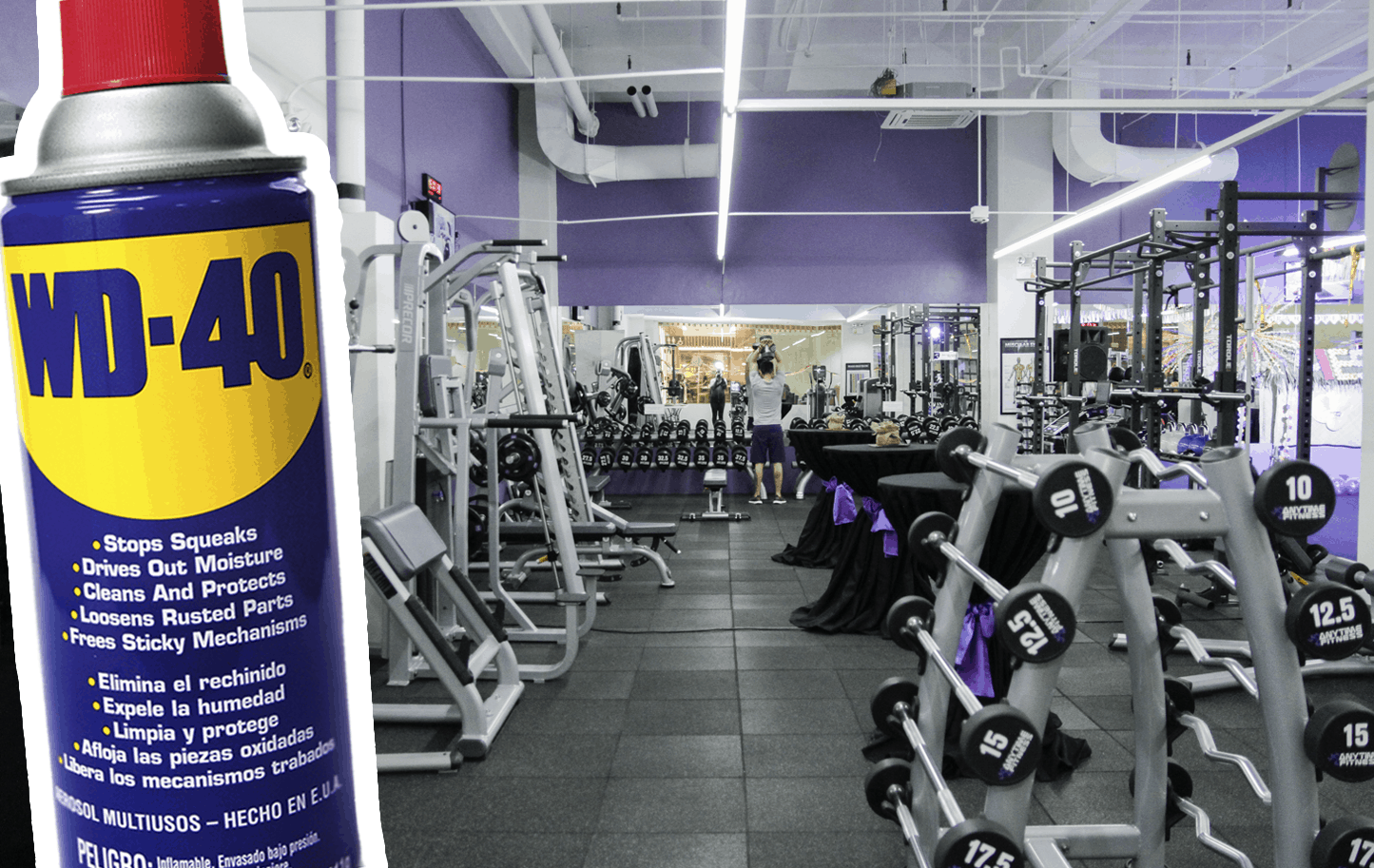 wd40 equipo de gimnasio