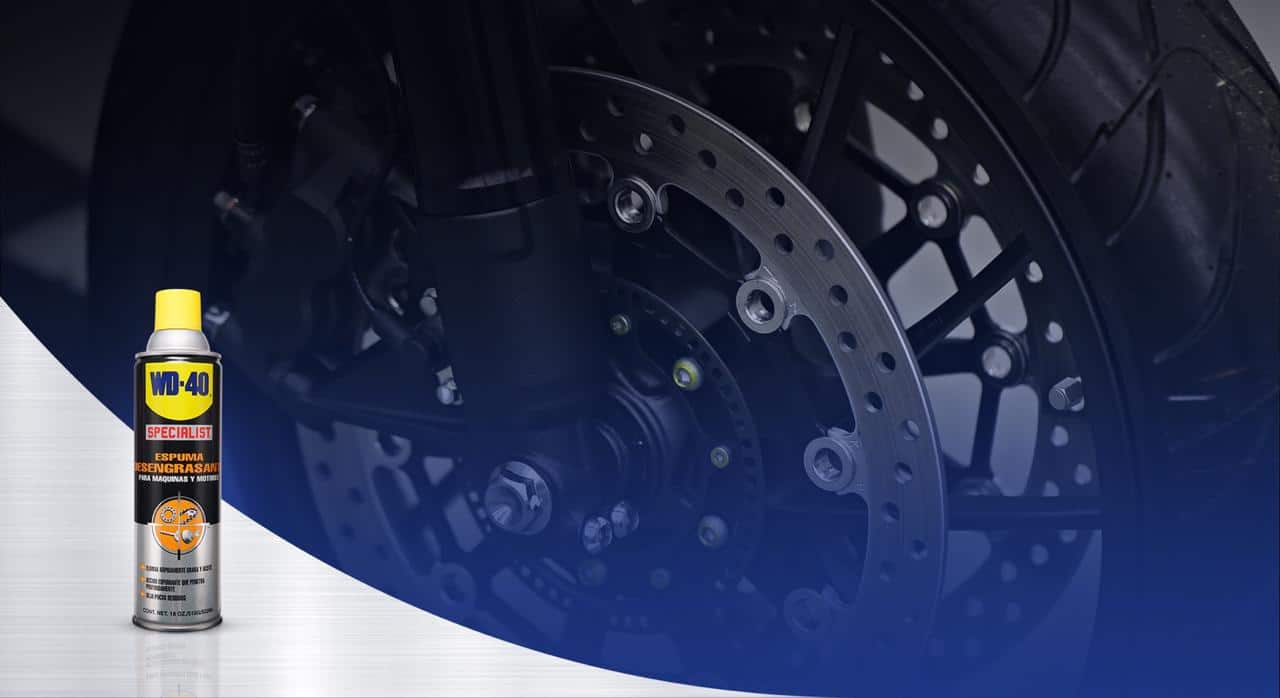 Limpia frenos de moto