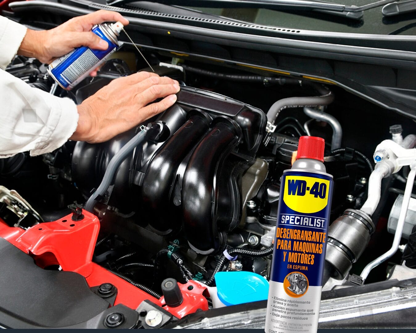 como quitar la grasa del motor desengrasante